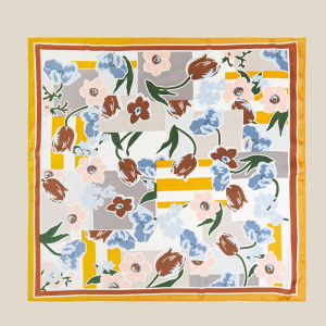 Abstract Floral Art Print Bandana Scarf