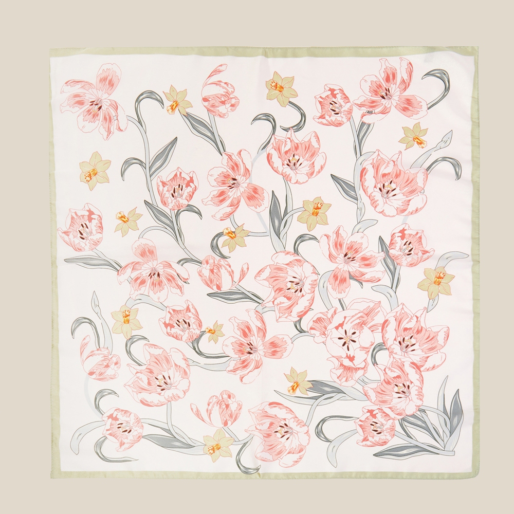 Botanical Flower Garden Bandana Scarf