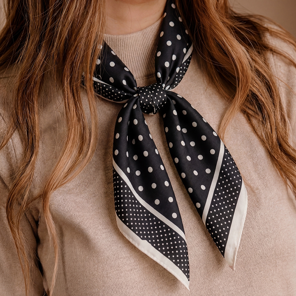 Polka Dot Theme Square Scarf