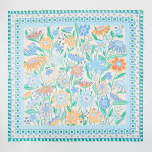 Assorted Flower Print Square Bandana Scarf