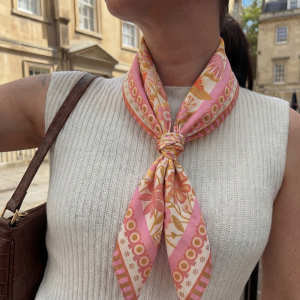 Assorted Flower Print Square Bandana Scarf