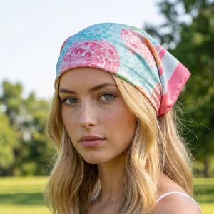Mosaic Dahlia Bloom Square Scarf