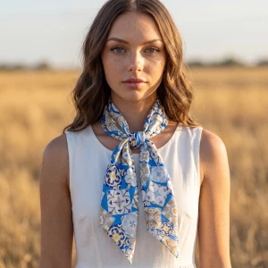 Ceramic Tile Patchwork Square Scarf
