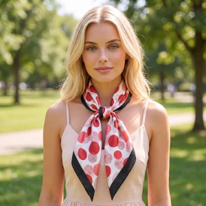 Halftone Circle Dot Square Scarf