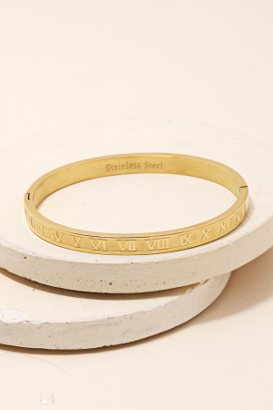 Stainless Steel Roman Numeral Bracelet