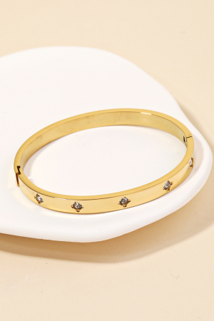 Studded Metallic Bangle Bracelet