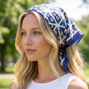 Triangle Window Ditsy Floral Square Scarf
