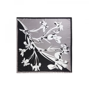 Graphic Iris Line Art Square Scarf