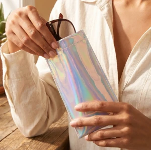 Twelve Piece Iridescent Sunglasses Pouch Set