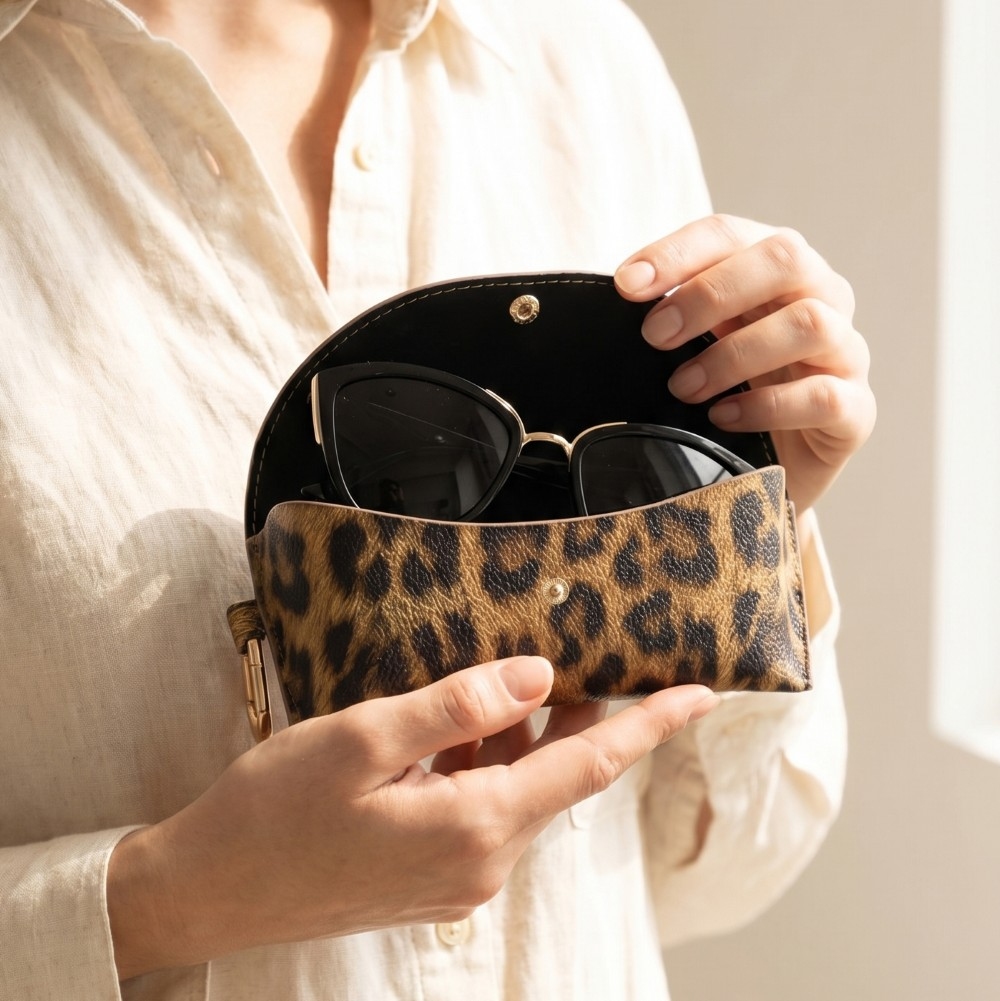 Carabiner Clip Foldable Sunglasses Case