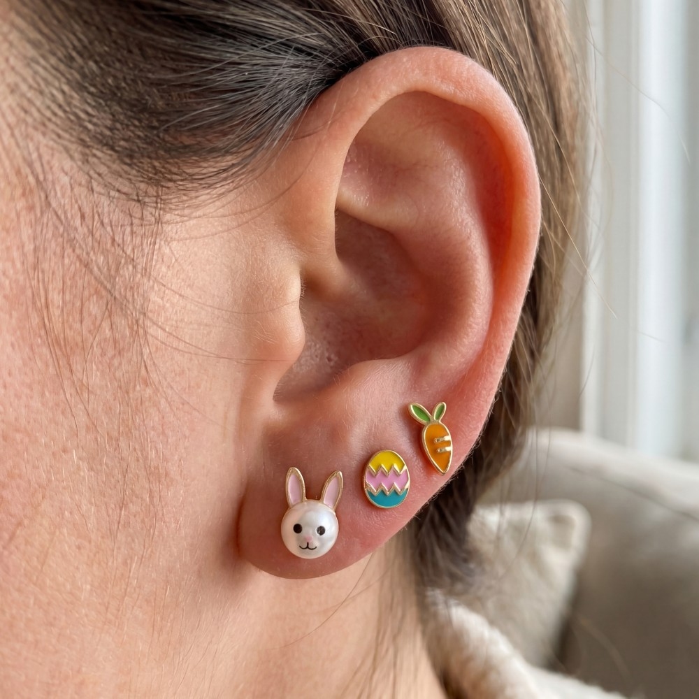 Mini Easter Themed Stud Earrings Set