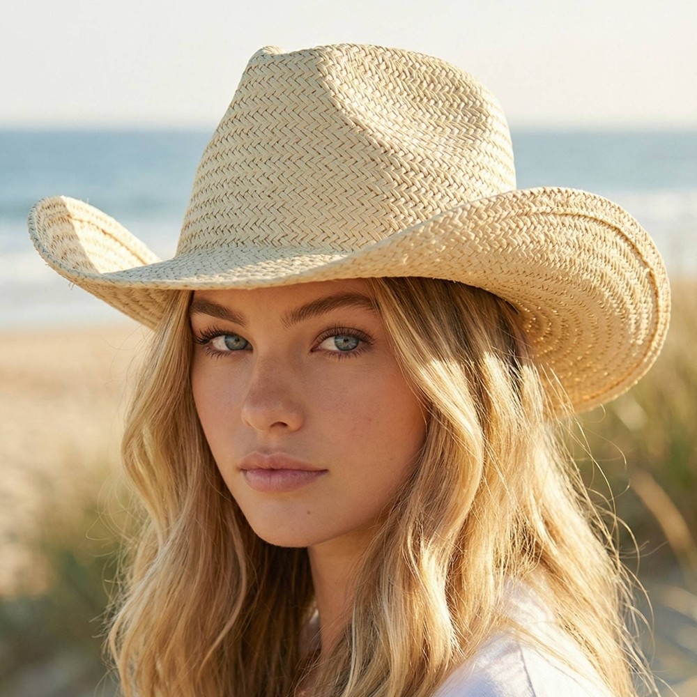 Straw Braided Sun Cowboy Hat