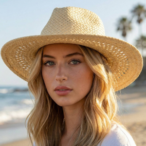 Woven Straw Western Sun Hat