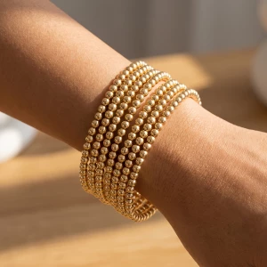 Multi Strand Ball Bead Stretch Bracelet Set