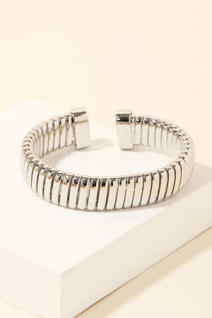 Flat Metallic Coil Bracelet