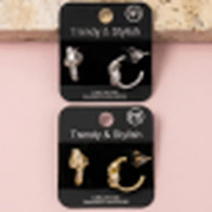 Baguette Cz Twisted Knot Hoop Earrings