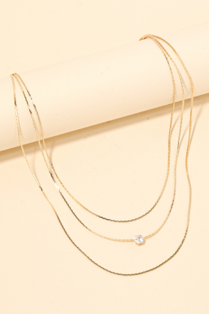 Triple Layered Chain Necklace