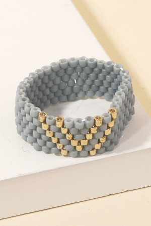 Seed Beaded Stretch Ring