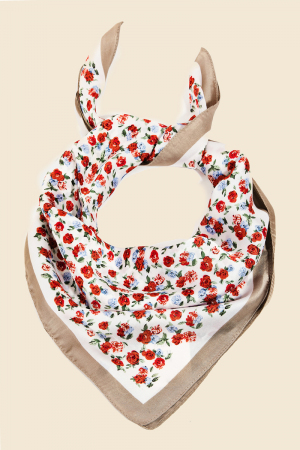 Rose Flower Print Scarf