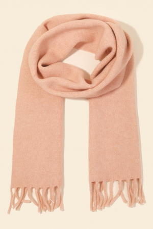 Soft Knitted Fringe Scarf