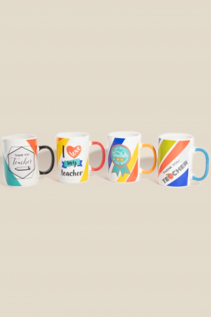 4Pc Teacher Appreation Mugs Set