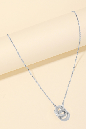 Interlinked Rings Pendant Necklace