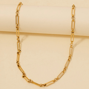 Stainless Steel Dainty Oval Chain Link Necklace