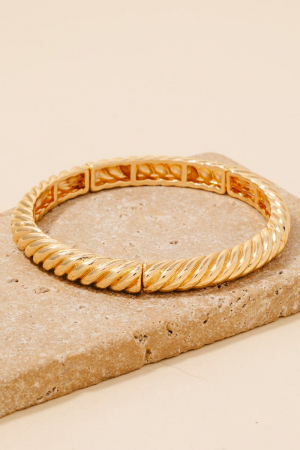 Elastic Metallic Rope Texture Bangle Bracelet