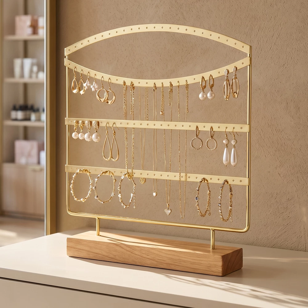 Arched Three Row Earring Display Stand