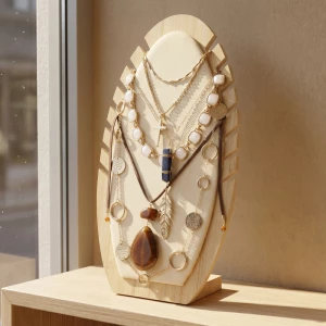 Oval Bamboo Necklace Display Board