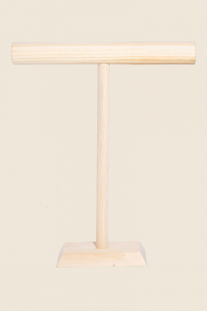 Tall Wooden Tube Bar Jewelry Display Stand