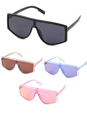 Twelve Piece Tortoise Shield Sunglasses Set