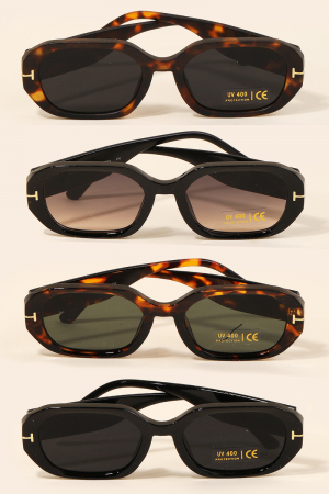Tortoise Oval Frame Sunglasses Set
