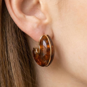 Colorful Resin Hoop Earrings