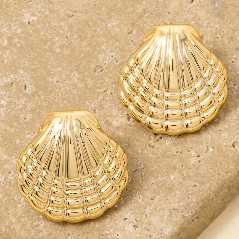 Sealife Seashell Stud Earrings