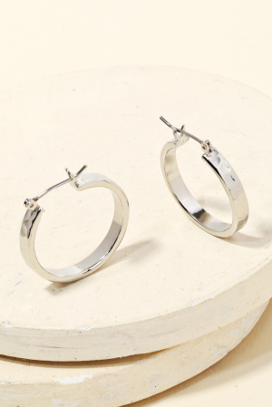 Hammered Pincatch Hoop Earrings