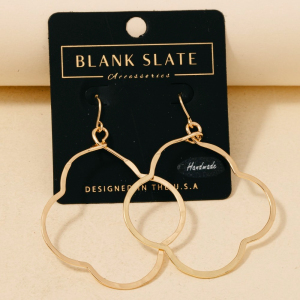 Handmade Clover Cutout Drop Earrings