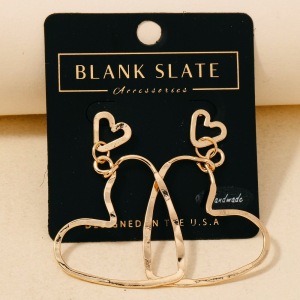 Handmade Heart Dangle Cutout Earrings