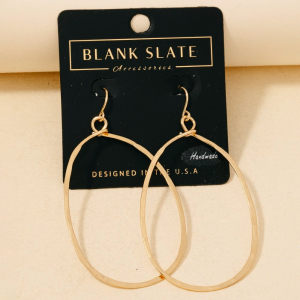 Handmade Oval Cutout Drop Earrings