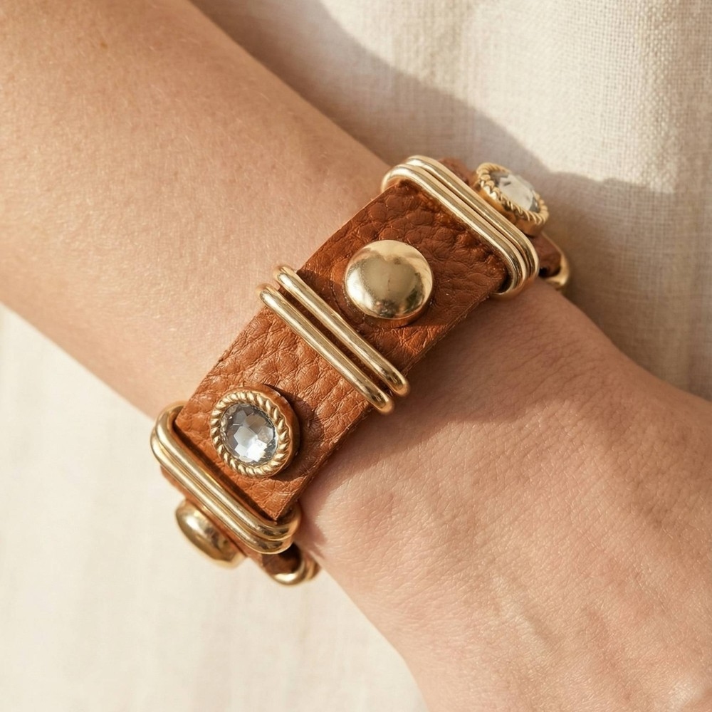 Faux Leather Strap Fashion Bracelet