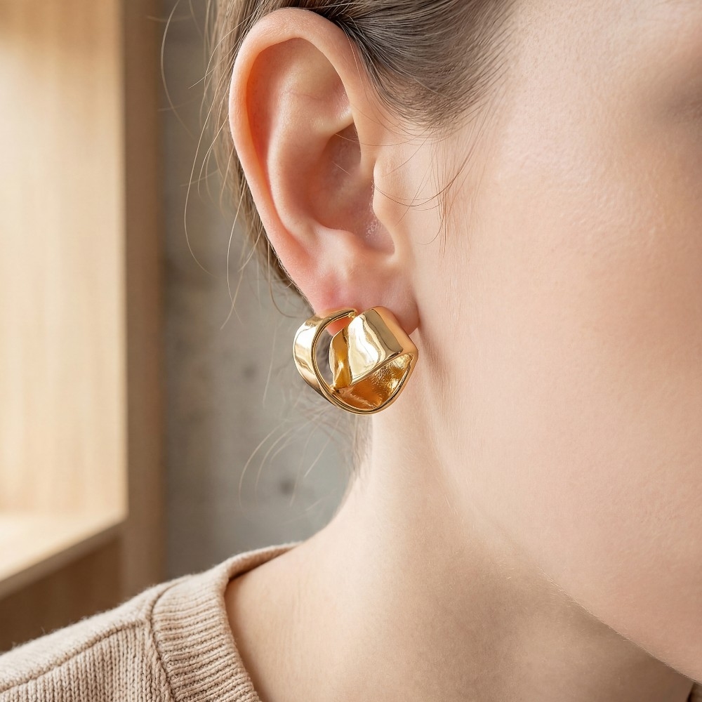 Ribbon Lace Twist Earrings