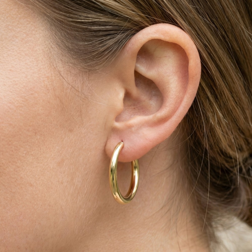 Classic Latch Tube Hoop Earrings