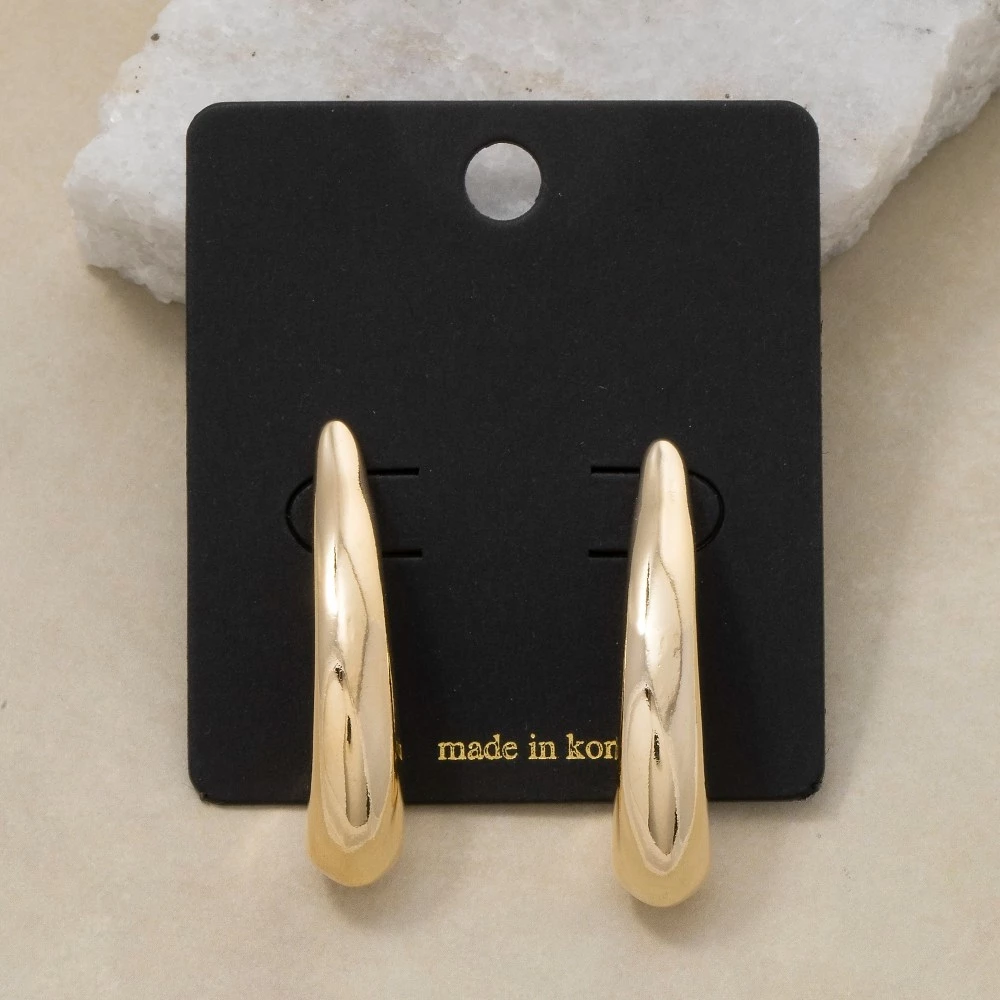 Sculptural Curved Modern Drop Earrings