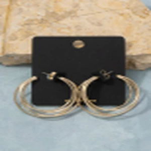 Triple Strand Layered Hoop Earrings