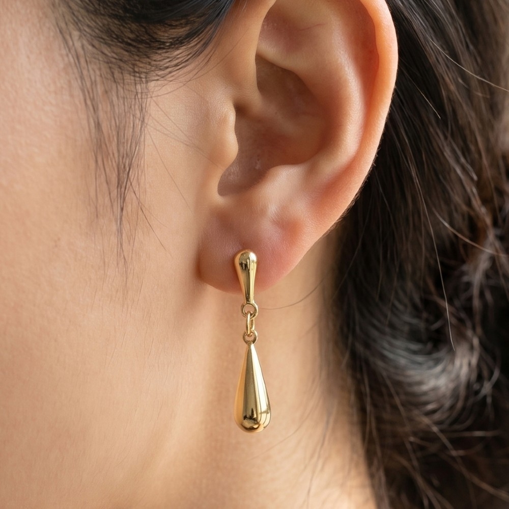 Double Teardrop Drop Earrings