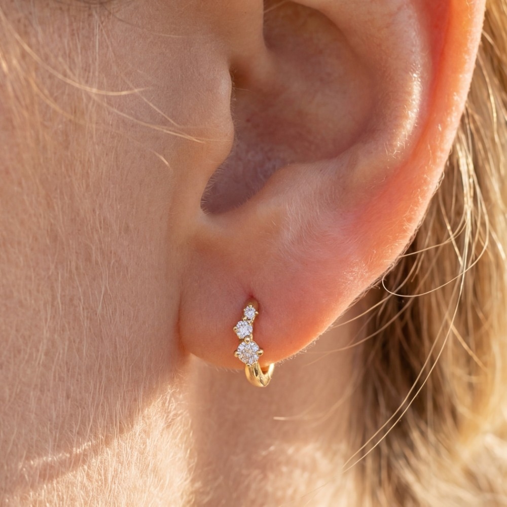 Cz Mini Huggie Hoop Earrings