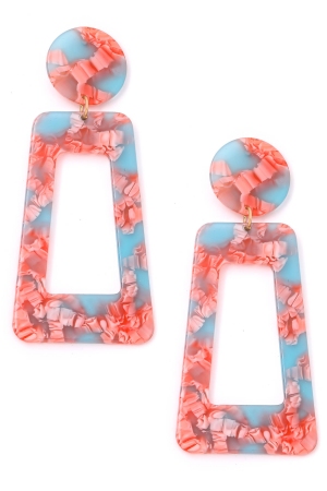 Resin Acetate Statement Drop Earrings