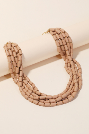 Multi Strand Beaded Statement Necklace