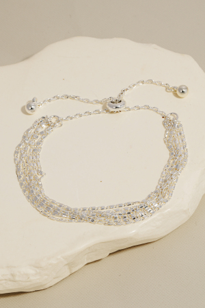 Layered Metallic Dainty Chains Bracelet