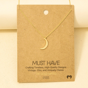 Moon Crescent Pendant Necklace
